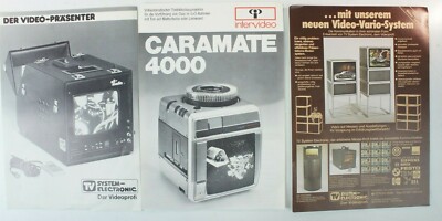 3 Informationsblätter Video Präsenter Caramate 4000 TV System B-15329