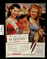 1946 Eversharp Pens Presentation Set Beauty Contest Judge Vintage Print Ad 23332