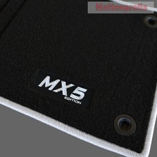 MP Velours Fußmatten Logo silber für Mazda MX-5 MX5 II NB ab Bj.03/1998 - 2005