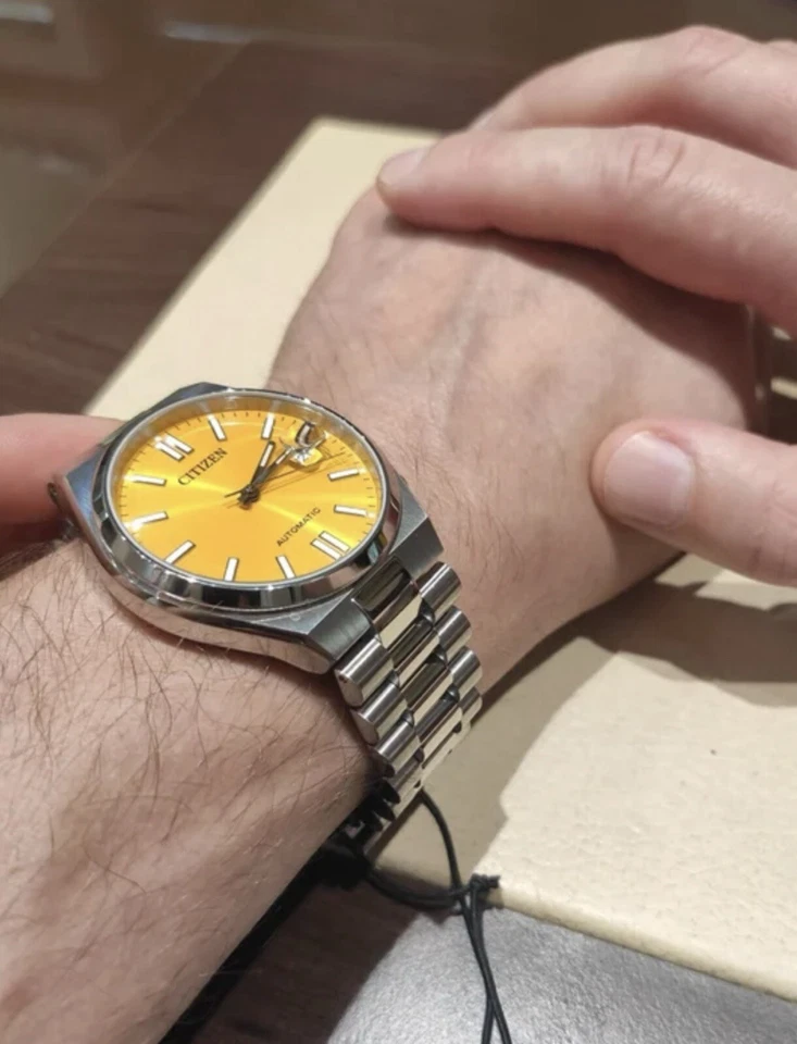 Rare Citizen Tsuyosa Yellow Dial Classic Limited Watch Automatic date chrono mtg - Image 4 of 4