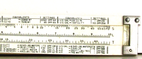 Slide Rule, custodia in pelle, 9 scale, trasformatori elettronici Co. - Foto 6 di 6
