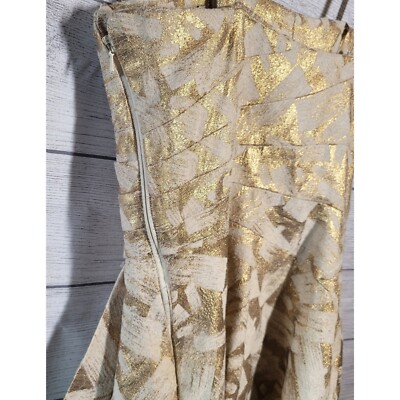 alberto makali gold dress ALBERTO MAKALI Size M Olive Gold Polyester Pleated 3/4 Sleeves Dress Top –  Sui Generis Designer Consignment main image 0