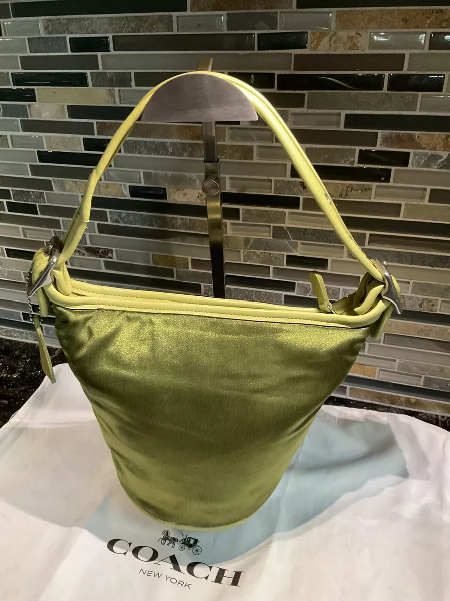 Rare vintage coach Lime green bucket bag www.strategicfront.org