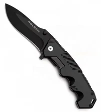 ROLSCH - Black Tactical Knife - Spring Assisted Folding Knife