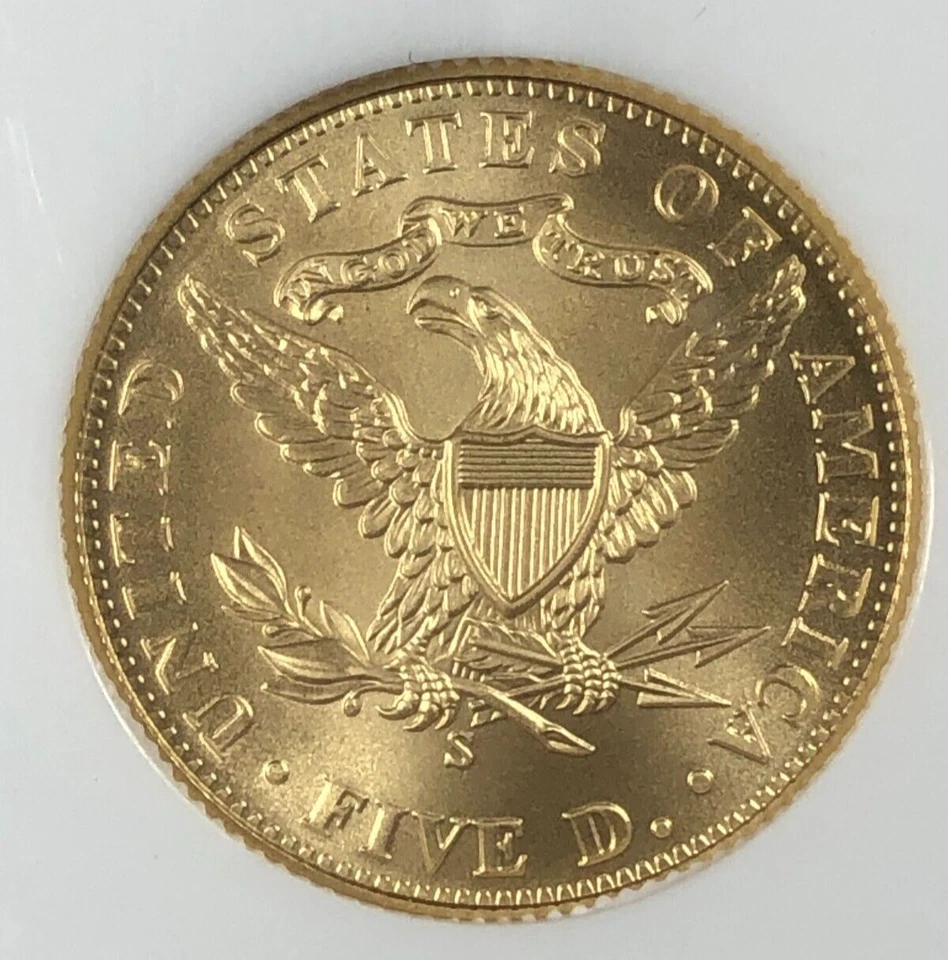 2006-S San Francisco Old Mint. $5 Gold Commem. NGC MS70. .2457oz AGW. - Image 2 of 4