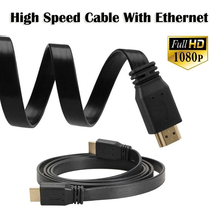 Gold Plated Colorful Noodle HDMI Cable High Def Digital HDTV 1080p FULL HD V1.4 - Image 3 of 3