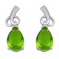 Dangling Pear Shape Peridot .925 Sterling Silver Earrings on sale Dangling Pear Shape Peridot .925 Sterling Silver Earrings on sale