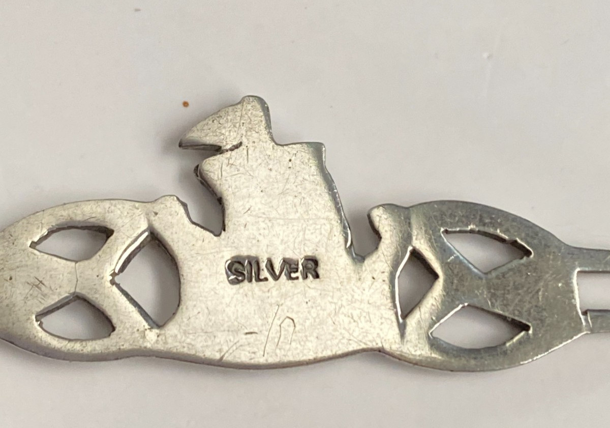 Antique c1930s Scottish Solid Silver Viking Longs… - image 7