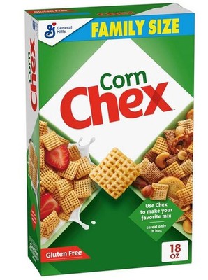 Corn Chex Gluten Free Breakfast Cereal, Homemade Chex Mix Ingredient, 18 oz