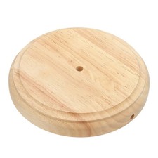 7.5"x1.3" Wooden Lamp Base Solid Wooden Base Wood Desk Lamp Display Stand