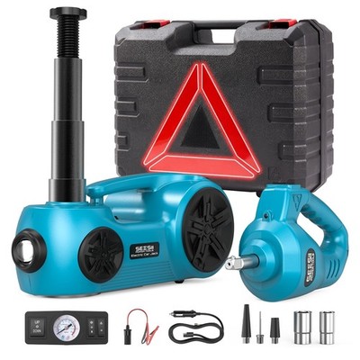 SEESII Electric Car Jack Kit 5 Ton 12V Hydraulic car Jack with Impact Wrench ...