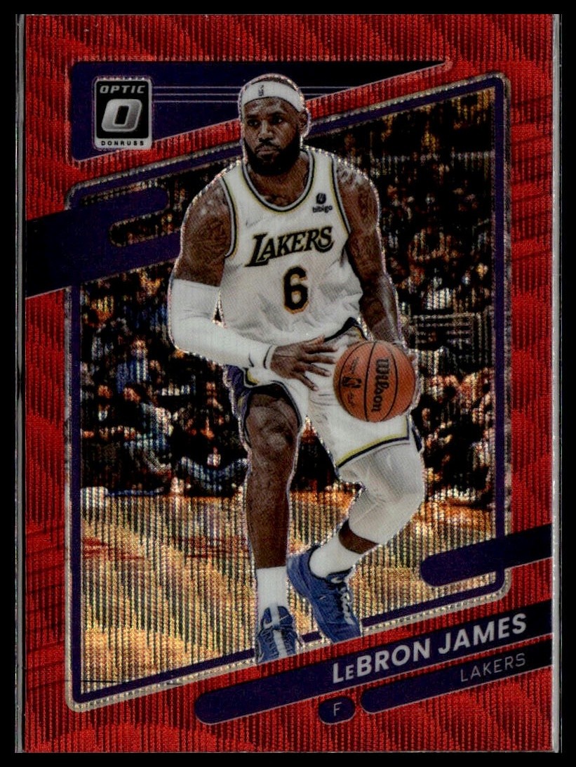 2021-22 Donruss Optic #41 LeBron James Red Wave