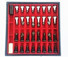 Set échecs + échiquier ITALFAMA, modèle floral MIGNON, Taille 3, Italie, 1980's