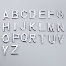 Alfabet drzwi A~Z 70mm samoprzylepny z polerowanego chromu do domu i biura
