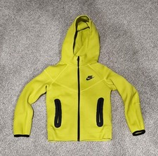 NIKE TEK YOUTH SMALL S NEON GREEN ZIP UP JACKET KIDS HOODIE PULLOVER