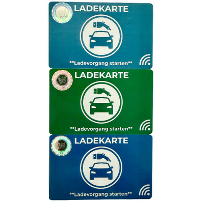 3er Set RFID Ladekarte NXP DESFire EV3 4K Wallbox go-e Easee ABL VW Elli Pulsar