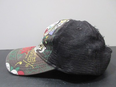 Ed Hardy Hat Cap Snap Back Black Heart Skull Baseball Trucker Mesh