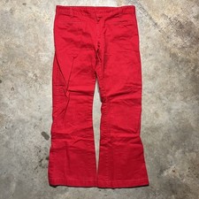 Vintage 70s JCPenney Red Bell Bottom Flared Pants 32x30