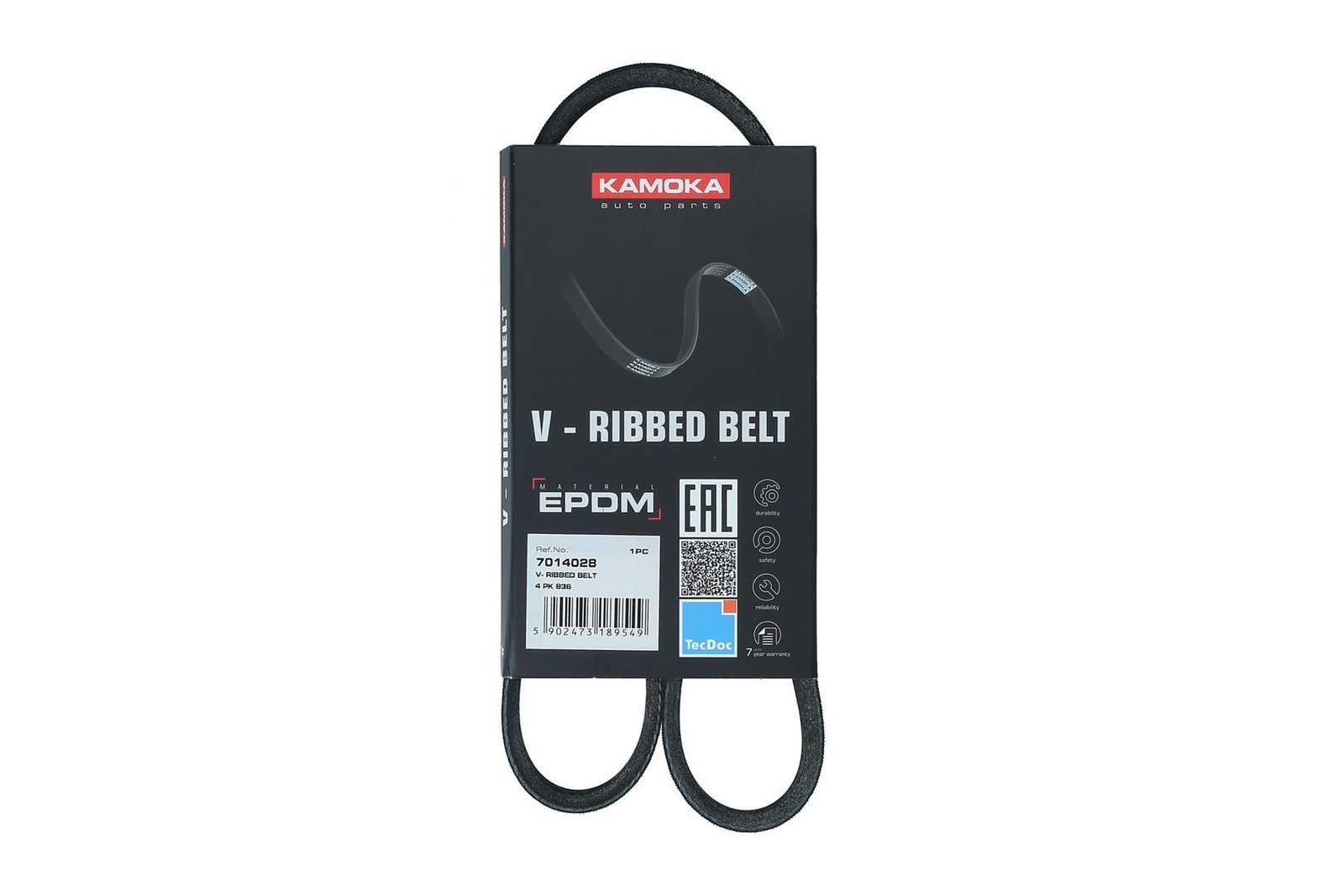Fits KAMOKA 7014028 MULTI-GROOVE BELT 4 PK 836