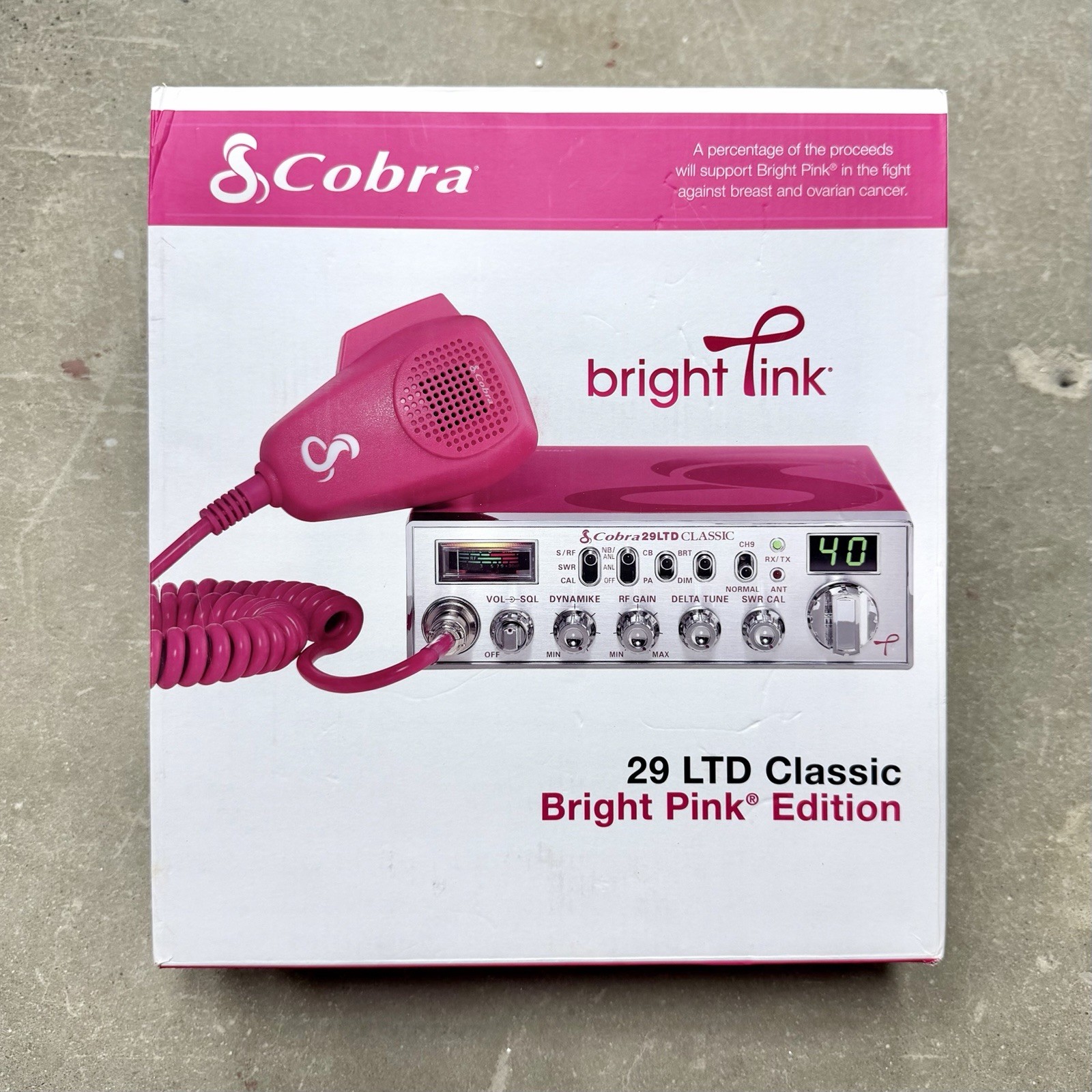 NEW Cobra 29 LTD CB Radio Bright Pink Edition Cancer Awarene