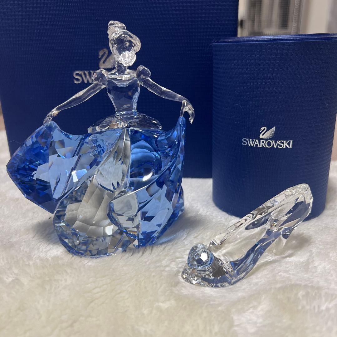 Swarovski Cinderella 2015 Limited Edition & Glass Slipper Set Rare