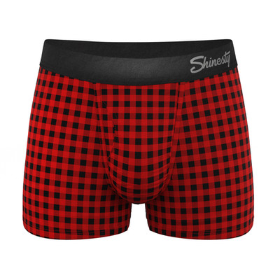 Shinesty ''The Cardinal'' Micro Buffalo Check Ball Hammock  Pouch Trunks