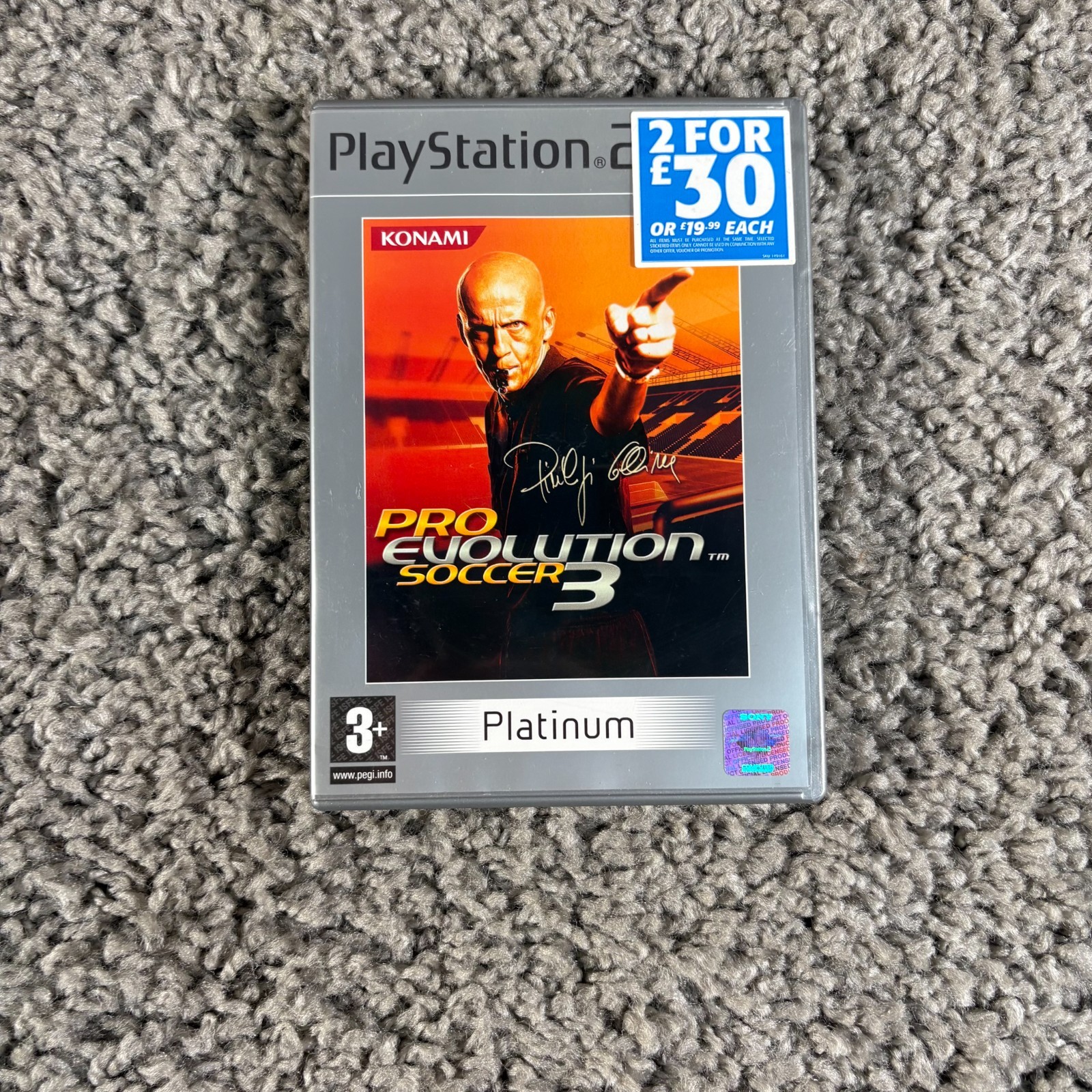 Pro Evolution Soccer 3 PES 3 PlayStation 2 PS2 Platinum Edition