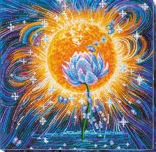 Bead Embroidery Kit "Magic shine" Stitching Handmade Beadwork