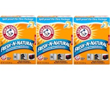 Arm Hammer Baking Soda Fresh-n-Natural Odor 12 Ounce Pack of 3 , Yellow