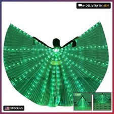 LED Isis Wings Light Up Belly Dance Wings Adult Glow Halloween Christmas Costume