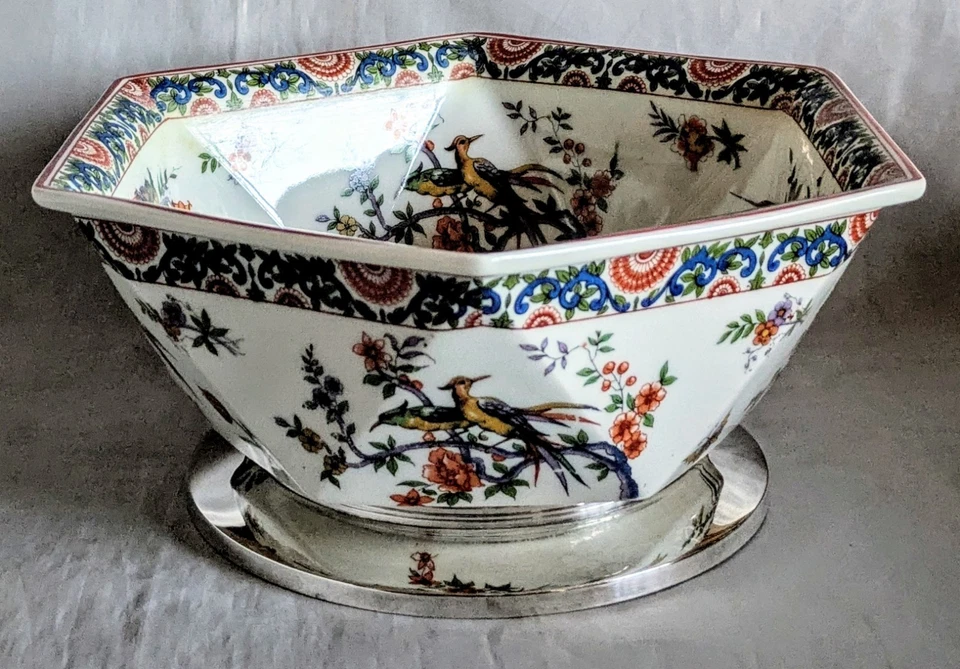 TÉTARD FRÈRES Coupe En Porcelaine de Limoges et Argent Massif Poinçon Minerve - Photo 2/4