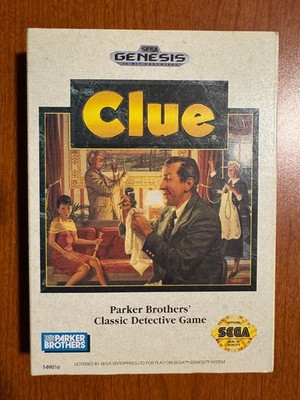 Clue (Sega Genesis, 1992) Complete in Box, W/ Registration TESTED WORKING