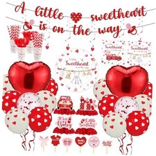 Realspring 175 Pcs Valentine's Day Baby Shower Decorations a Little Sweetheart