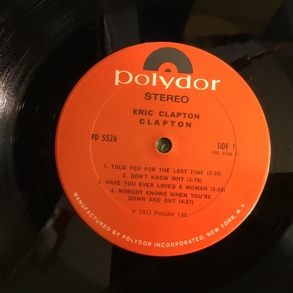 Eric Clapton – Clapton *1973 Vinyl Stereo 12" 33RPM (VG+) Terre Haute Pressing - Image 3 of 4