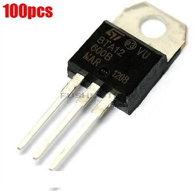 100Pcs BTA12-600B BTA12 Triac 600V 12A TO-220AB New Ic st