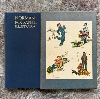 Rare Personalized and Signed Norman Rockwell Illustraitor Book with Sleeve