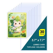 5x7 Top Loader for Jumbo Cards, Clear Rigid Protectors, 30 Pack Clear rigid...