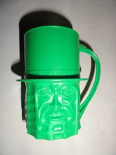 PLANTERS PEANUT MR. PEANUT GREEN CUP 1950-70 NEW NEVER USED