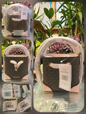 New Micheal Pink Powder Blush Logo Bucket Messenger Mercer Handbag 35F2GM9M1B