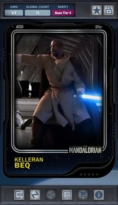 Star Wars Card Trader 2025 Series 2 Tier 8 Base Black 75cc - Kelleran Beq