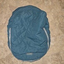 JJ Cole Fleece Lines Infant CAR Carrier Cover And Or Stroller Cover Teal USED