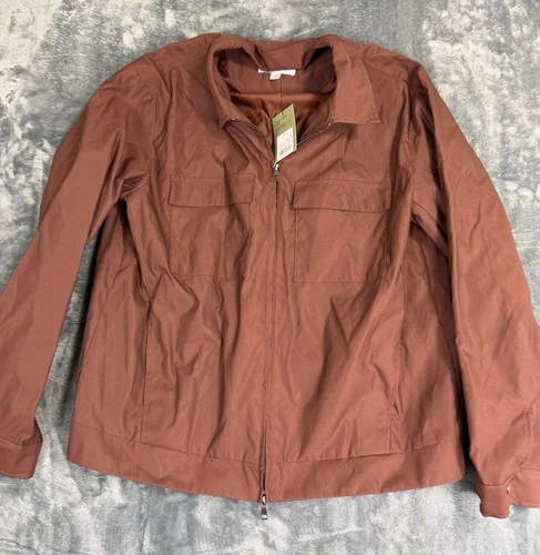 Goodfellow & Co Mens Red Brown Full-Zip Jacket Size L Lightweight NWT - product listing photo