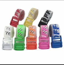 OFF-WHITE Men Clear Industrial Logo Buckle Woven Belt One Size