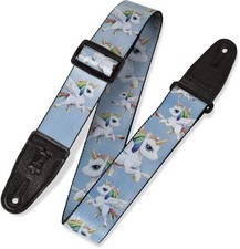Leathers MPS2-132 2" sublimation printed guitar strap with genuine leather en...