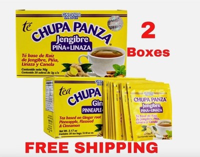 2 PACK Chupa Panza Té Natural de Piña, Linaza y Canela   Infusión Artesanal