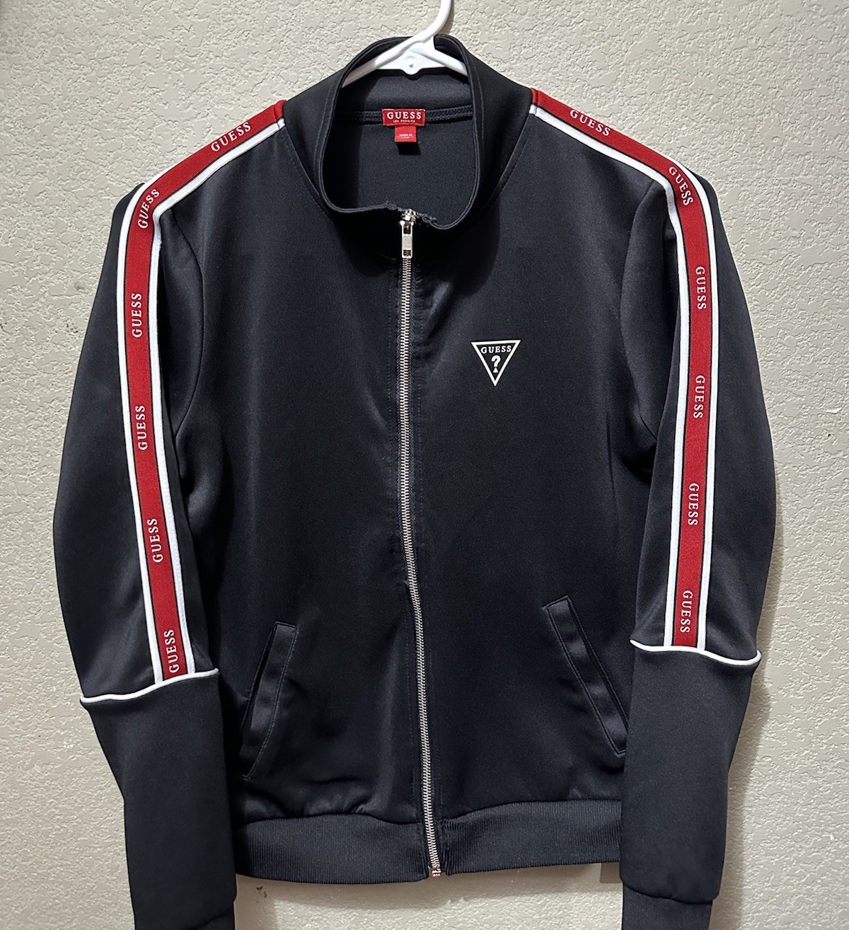 Guess Los Angeles Mens Zip Up Multicolor Track Jacket Size X-SMALL