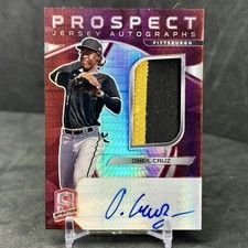 2021 Panini Chronicles Spectra Oneil Cruz Prospect Jersey Auto Neon Pink /25