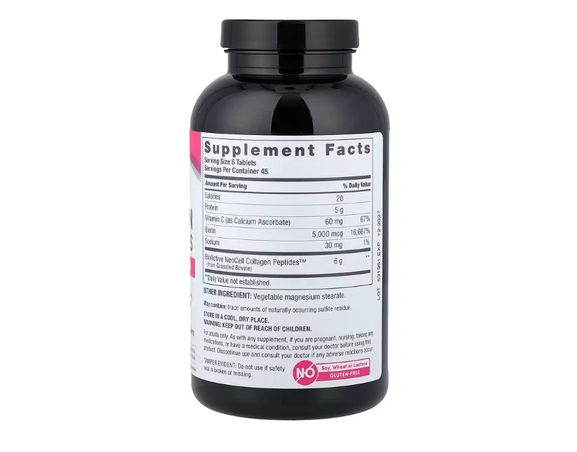 NeoCell Péptidos de Colágeno + Vitamina C y Biotina Suplemento Dietético 270 Comprimidos Foto 2 de 2