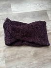 Peace & Pearls Chenille Knit Purple Infinity Scarf for Women Solid Winter Fall — photo 2
