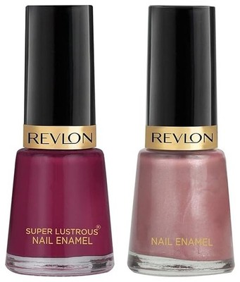 REVLON Nail Enamel Matte Finish, Cherry Berry, 8 ml & Nagellack, Iced Mauve, 8 m
